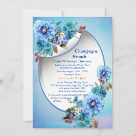 Illustrierte Aquarellmoon Blume Dusche Einladung