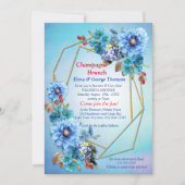 Illustrierte Aquarellmoon Blume Dusche Einladung (Vorderseite)