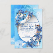 Illustrierte Aquarellmoon-Blume Vielen Dank RSVP Karte (Vorne/Hinten)