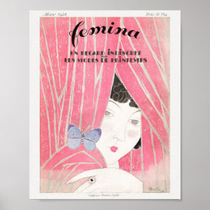Illustrierte Art Deco Vintage französische Zeitsch Poster