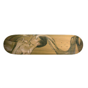 Illustrierte Augen des Rauch-Skate-Brettes Skateboard