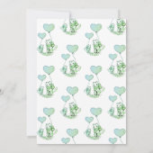 Illustrierte Babydusche Kätzchen und Balloons Einladung (Rückseite)