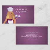 Illustrierte Bäcker-Geschäfts-Karten-Blondinen-Art Visitenkarte (Vorne/Hinten)