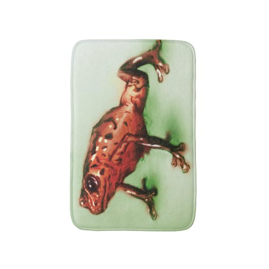 Illustrierte Badematte - Frosch (Vorderseite Vertikal)