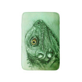 Illustrierte Badematte - Iguana (Vorderseite Vertikal)