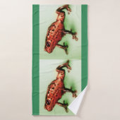 Illustrierte Badewanne - Frosch Badehandtuch (Badehandtuch)