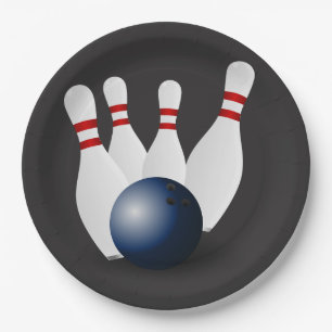 Illustrierte Ballschale und Buttone Pappteller