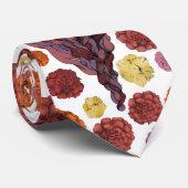 Illustrierte Bartdame Krawatte (Gerollt)