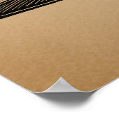 Illustrierte Berge Vintage Kunst Poster (Ecke)