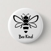 Illustrierte Biene Button (Vorderseite)