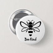 Illustrierte Biene Button (Vorne & Hinten)