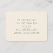 Illustrierte Bird-Visitenkarte Visitenkarte (Rückseite)