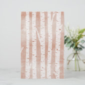 Illustrierte Birkenbäume Briefpapier (Stehend Vorderseite)