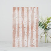 Illustrierte Birkenbäume Briefpapier (Stehend Vorderseite)