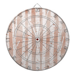 Illustrierte Birkenbäume Dartscheibe