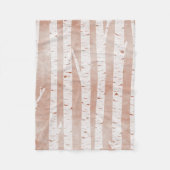 Illustrierte Birkenbäume Fleecedecke (Vorderseite)