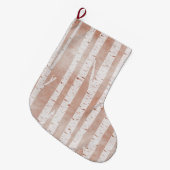 Illustrierte Birkenbäume Großer Weihnachtsstrumpf (Vorderansicht (hängend))