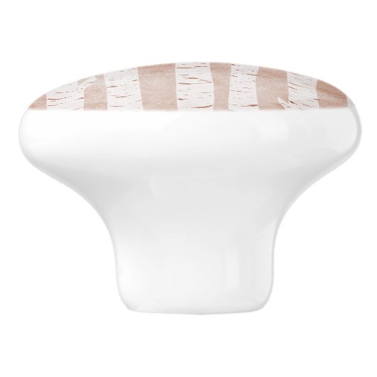 Illustrierte Birkenbäume Keramikknauf (Seitenansicht)