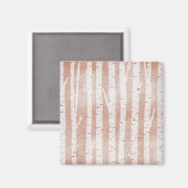 Illustrierte Birkenbäume Magnet (Vorderseite/Rückseite)