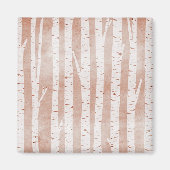 Illustrierte Birkenbäume Magnet (Vorne)