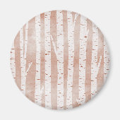 Illustrierte Birkenbäume Magnet (Vorne)