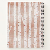Illustrierte Birkenbäume Notizblock (Rückseite)