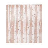 Illustrierte Birkenbäume Notizblock (Vorderseite)