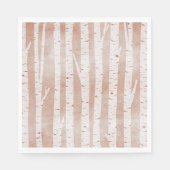 Illustrierte Birkenbäume Serviette (Vorderseite)