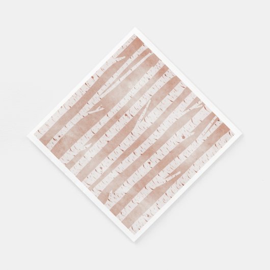 Illustrierte Birkenbäume Serviette (Ecke)