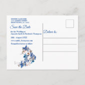 Illustrierte Blume Ankündigungspostkarte (Rückseite)