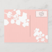 Illustrierte Blume & Butterfly Garden Wedding Ankündigungspostkarte (Rückseite)