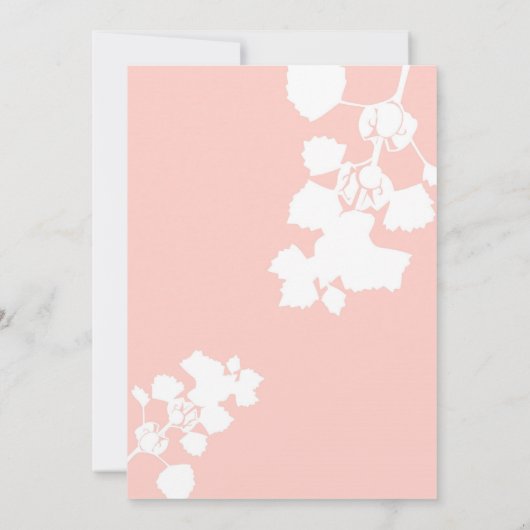 Illustrierte Blume & Butterfly Garden Wedding Einladung (Rückseite)