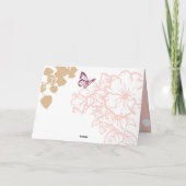 Illustrierte Blume & Butterfly Wedding Vielen Dank Dankeskarte (Rückseite)