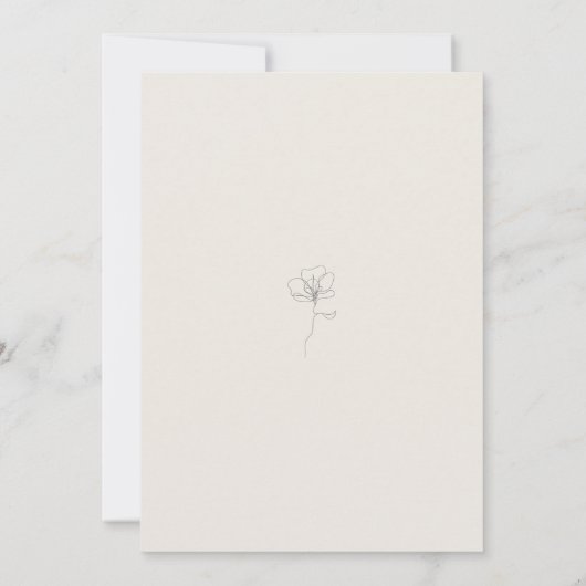 Illustrierte Blume Einladung (Rückseite)