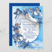 Illustrierte Blume Einladung (Vorne/Hinten)