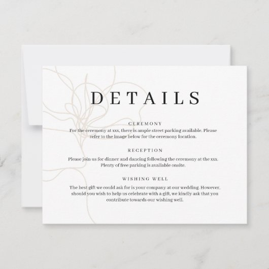 Illustrierte Blume Einladung (Vorderseite)