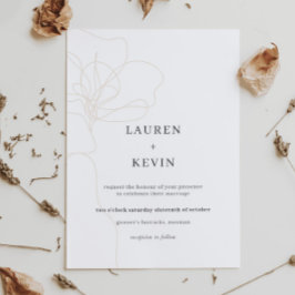 Illustrierte Blume Einladung