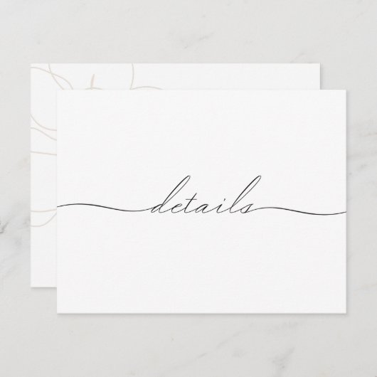 Illustrierte Blume Einladung (Vorne/Hinten)