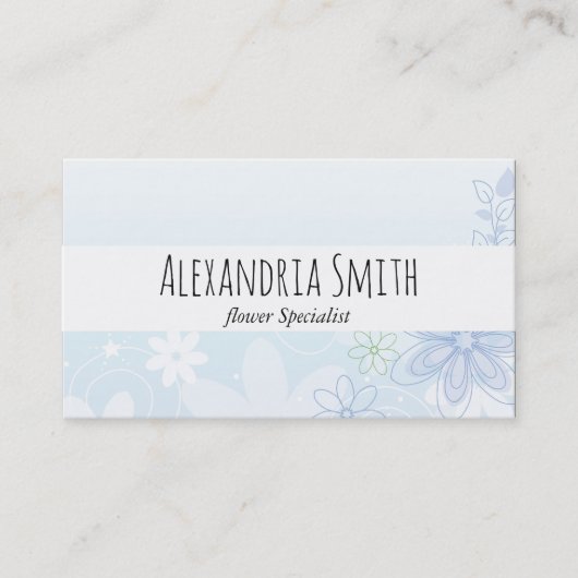 Illustrierte Blume | Elegant Visitenkarte (Vorderseite)