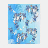 Illustrierte Blume Fleecedecke (Vorderseite)