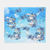 Illustrierte Blume Fleecedecke (Vorderseite (Horizontal))