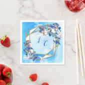 Illustrierte Blume für Weißer Wasserfarben Serviette (Beispiel)