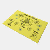 Illustrierte Blume Fußmatte (Schrägansicht)