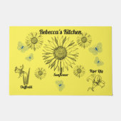 Illustrierte Blume Fußmatte (Vorderseite)