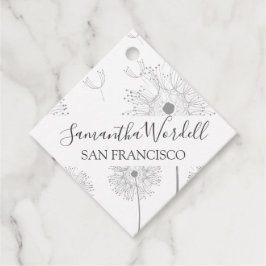 Illustrierte Blume Geschenkanhänger