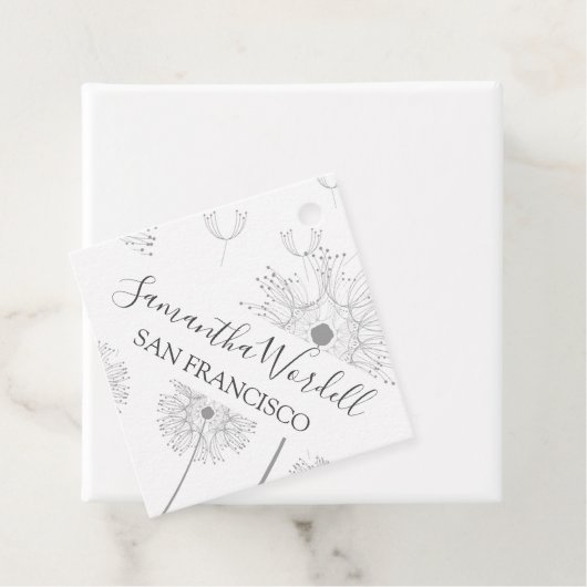 Illustrierte Blume Geschenkanhänger (Beispiel)