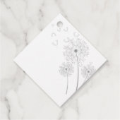 Illustrierte Blume Geschenkanhänger (Rückseite)