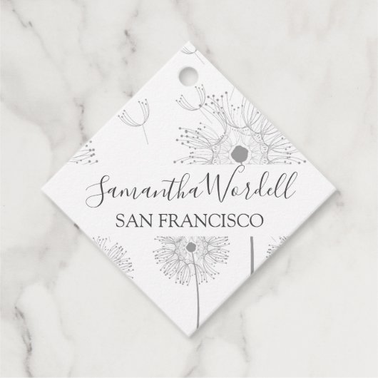 Illustrierte Blume Geschenkanhänger (Vorderseite)