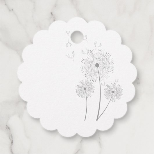 Illustrierte Blume Geschenkanhänger (Rückseite)