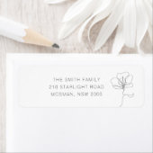 Illustrierte Blume Rücksendeadresse (Insitu)